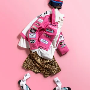 Anti Social Social Club Patched Up Racing Pink Jacket