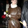 Anya Taylor Joy Leather Coat