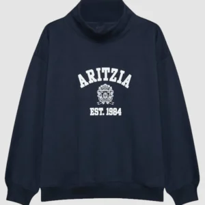 Aritzia Funnel Neck navy blue Sweatshirt
