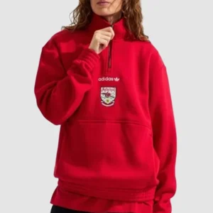Arsenal Adidas EQT Half-Zip Pullover Sweatshirt