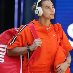 Aryna Sabalenka US Open 2026 Orange Jacket