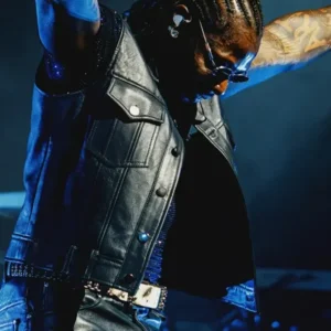 Asake Leather Vest