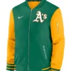 Athletics Nike Dugout Relaxed Kelly Green Bomber Jacket