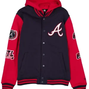 Atlanta Braves Throwback Patch Letterman Jacket