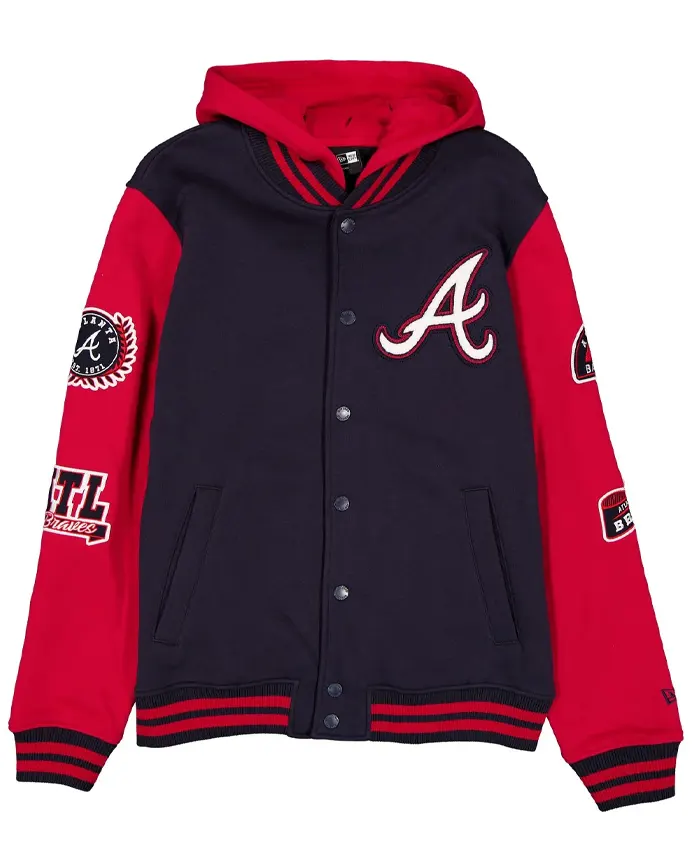 Atlanta Braves Throwback Patch Letterman Jacket