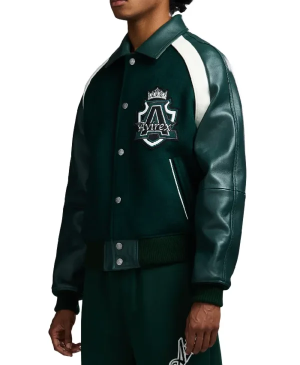 Avirex Leather King Jacket green