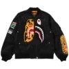 BAPE Tiger Shark Bomber Black Jacket