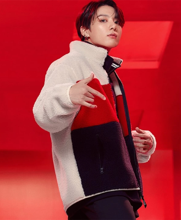 BTS Jungkook Fila Fleece Jacket For Sale