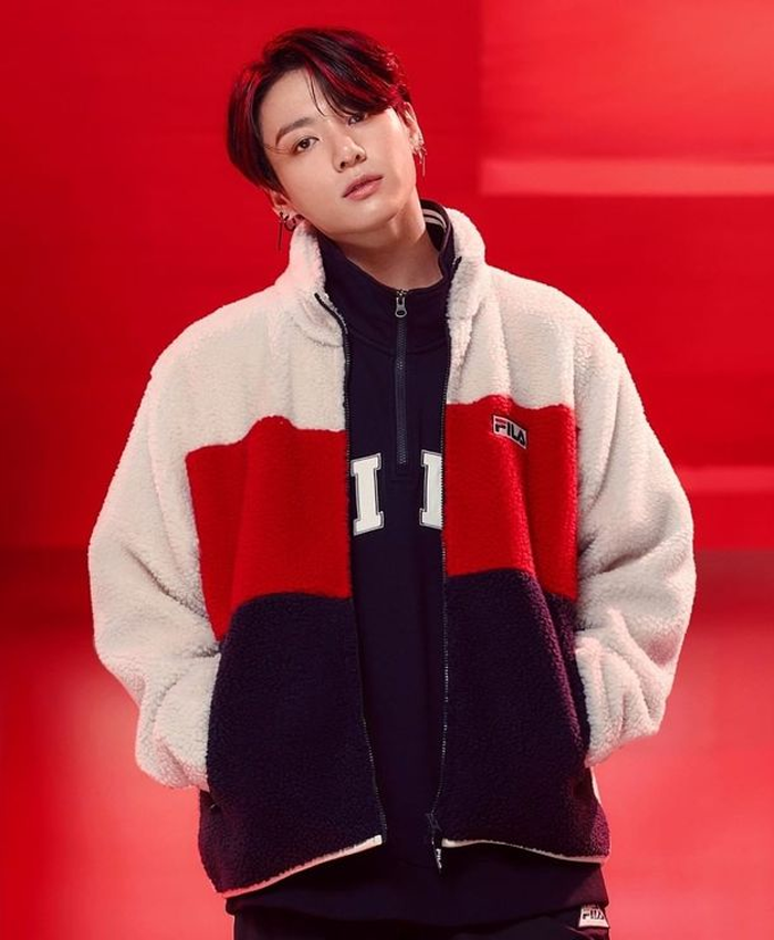 BTS Jungkook Fila Fleece Jacket