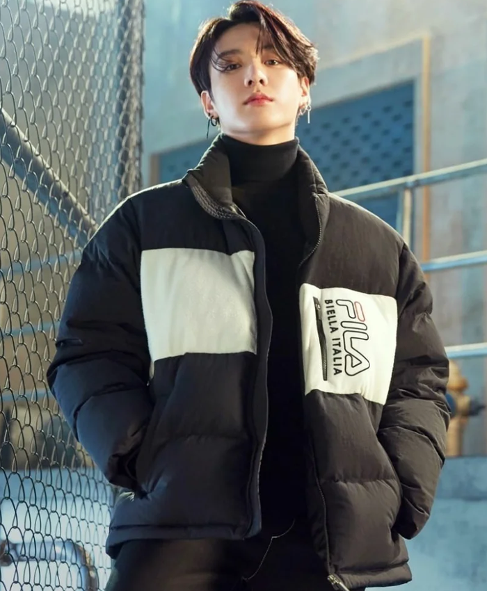 BTS Jungkook Fila Puffer Jacket