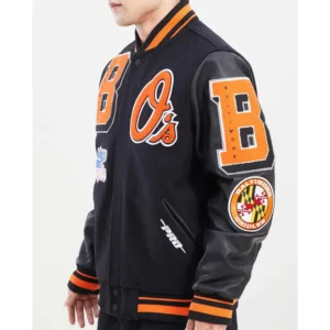 Baltimore Orioles Mashup Black Varsity Jacket For Sale