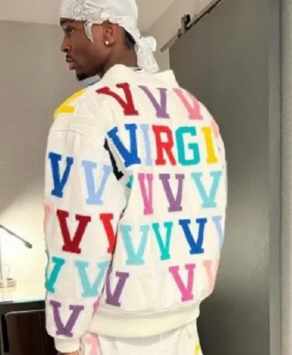 Basketball Inspired White Jacket