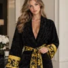 Black Casual Bathrobe
