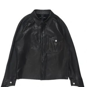 Black Leather Casual Jacket