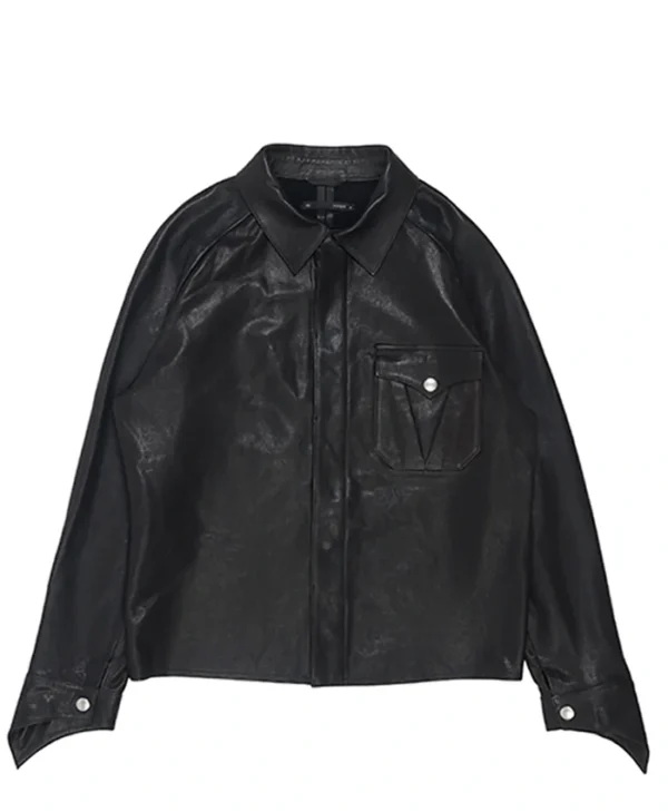 Black Leather Casual Jacket