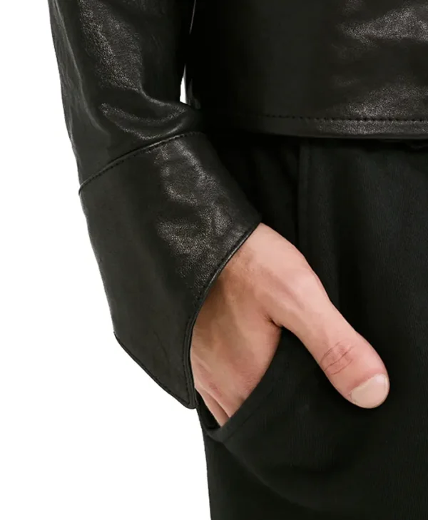 Black Leather Oxford Jacket