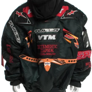 Black Racing Bomber Jacket