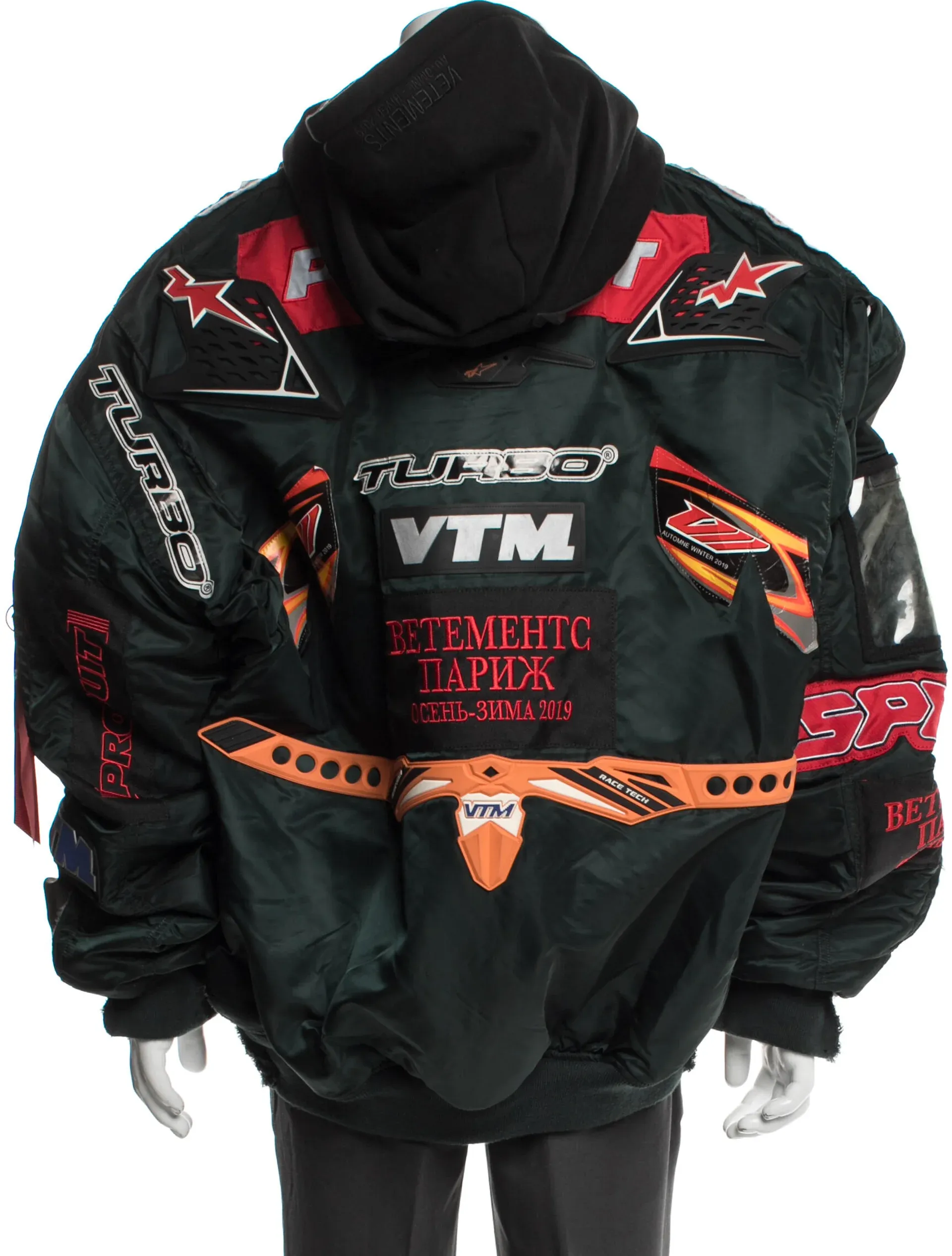 Black Racing Bomber Jacket