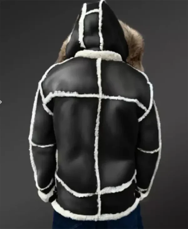Black Shearling Leather Jacket