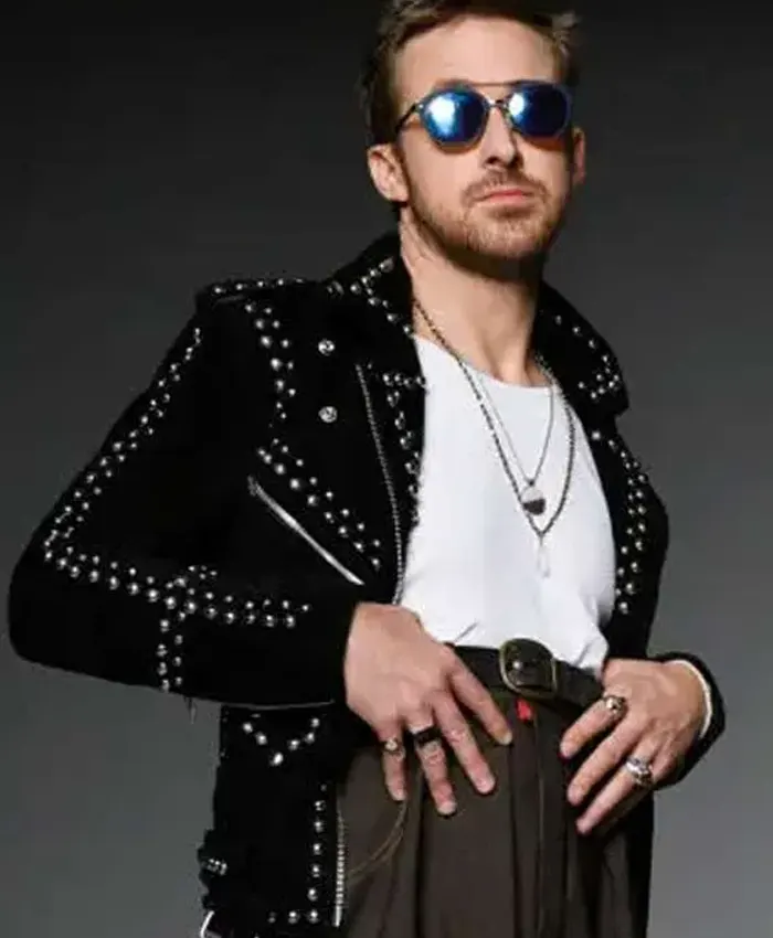 Black Studded Leather Jacket