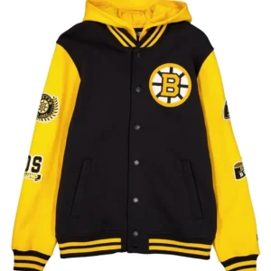 Boston Bruins Throwback Patch Letterman Jacket
