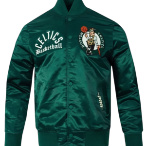 Boston Celtics Modern Green Satin Jacket