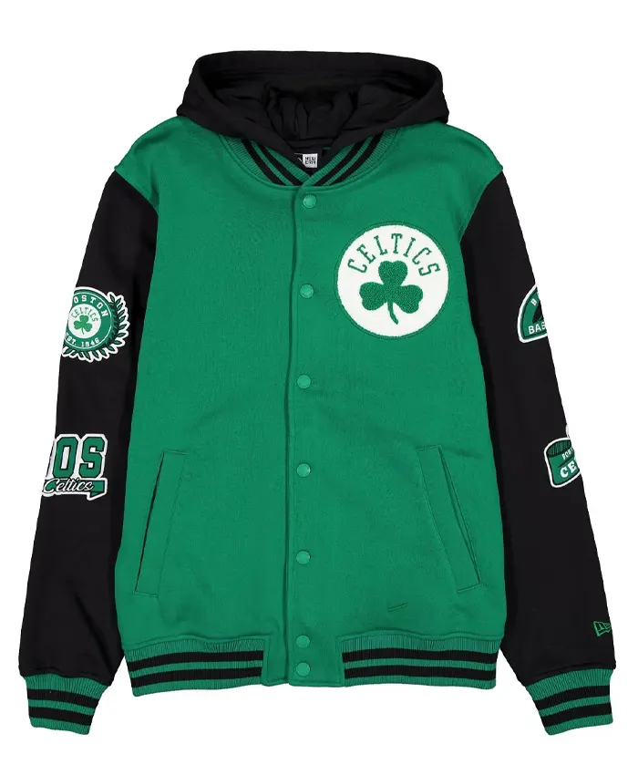 Boston Celtics Throwback Patch Letterman Jacket