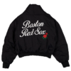 Boston Red Sox x Alpha x New Era Black Shawl Collar Flight Jacket