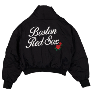 Boston Red Sox x Alpha x New Era Black Shawl Collar Flight Jacket