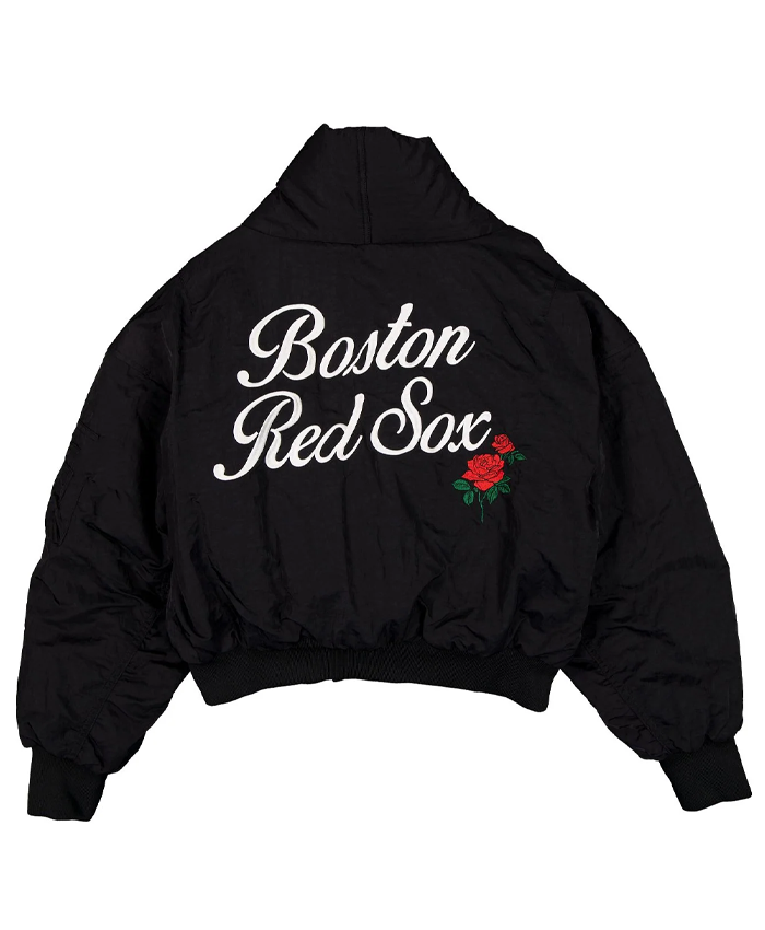 Boston Red Sox x Alpha x New Era Black Shawl Collar Flight Jacket