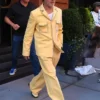 Brad Pitt Vintage Yellow Cotton Suit