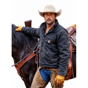 Brandon Sklenar The Rescue 2027 Black Cotton Jacket