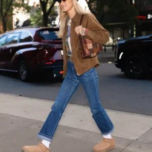 Brown Suede Fashion Jacket