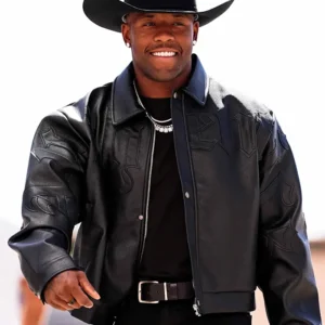 Budda Baker Arizona Cardinals Black Leather Jacket