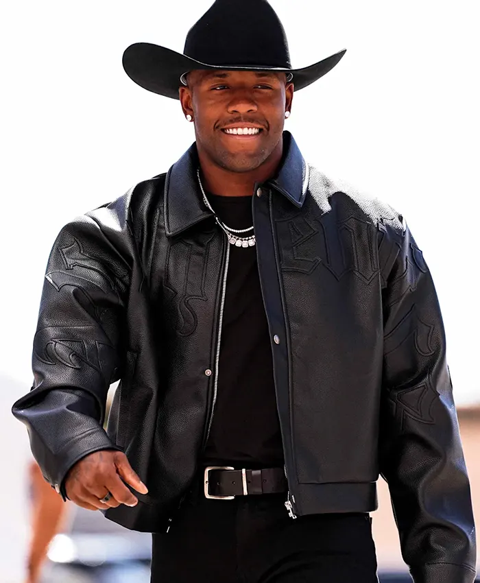 Budda Baker Arizona Cardinals Black Leather Jacket