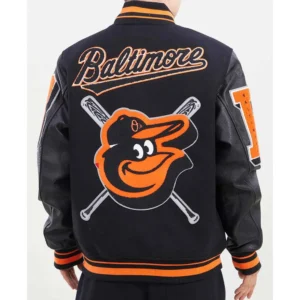 Buy Baltimore Orioles Mashup Black Varsity Jacket
