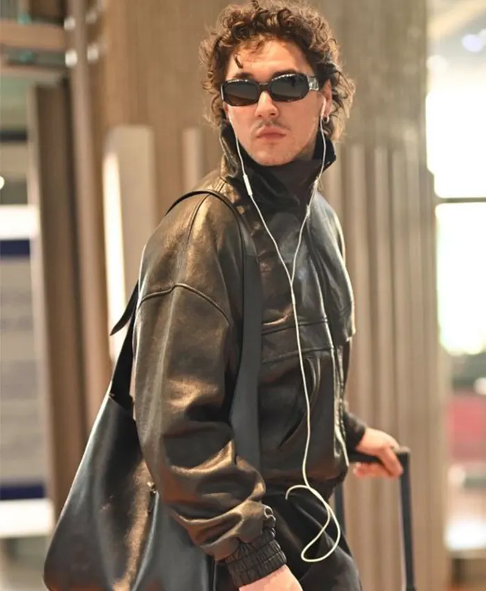 Buy Belmont Cameli Paris-Charles De Gaulle Airport Leather Jacket