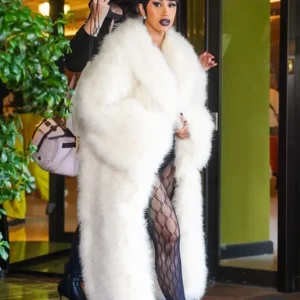 Buy Gucci Spring 2027 Cardi B White Fur Coat