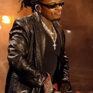 Buy Gunna 2026 VMAs Stage Performance Leather Coat