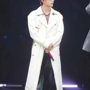 Buy Kim Taehyung Off-White Diesel Coated Denim Trench Coat