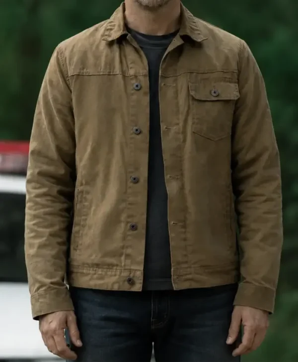 Buy Last Seen 2026 Patrick Brammall Brown Cotton Jacket