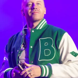 Buy Macklemore Bogey Boys Green Varsity Jacket
