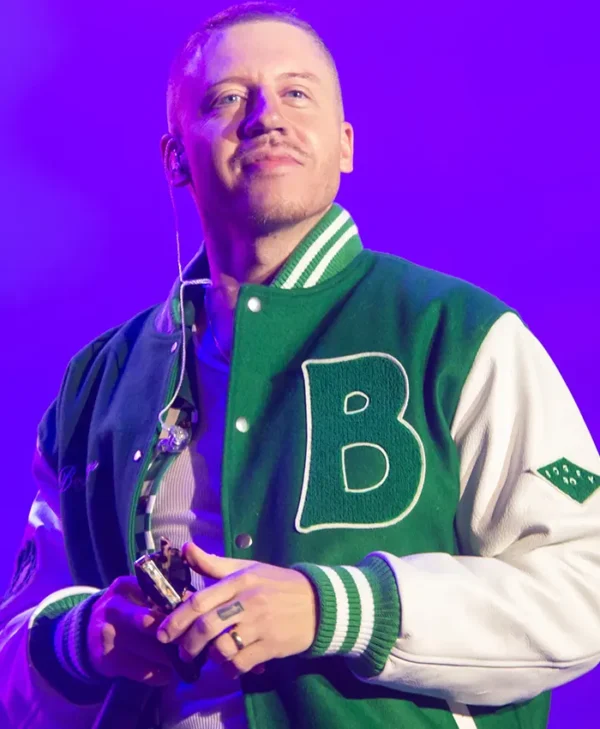 Buy Macklemore Bogey Boys Green Varsity Jacket