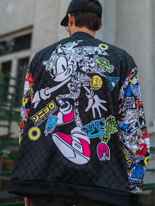 Buy Sonic Sticker Bomb Bomber Jacket