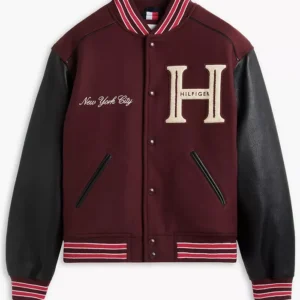 Buy Travis Kelce Tommy Hilfiger Mixed-Media Varsity Jacket