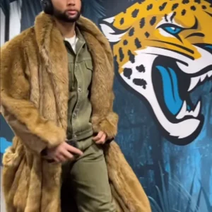 CJ Stroud Houston Texans Jaguar Fur Trench Coat