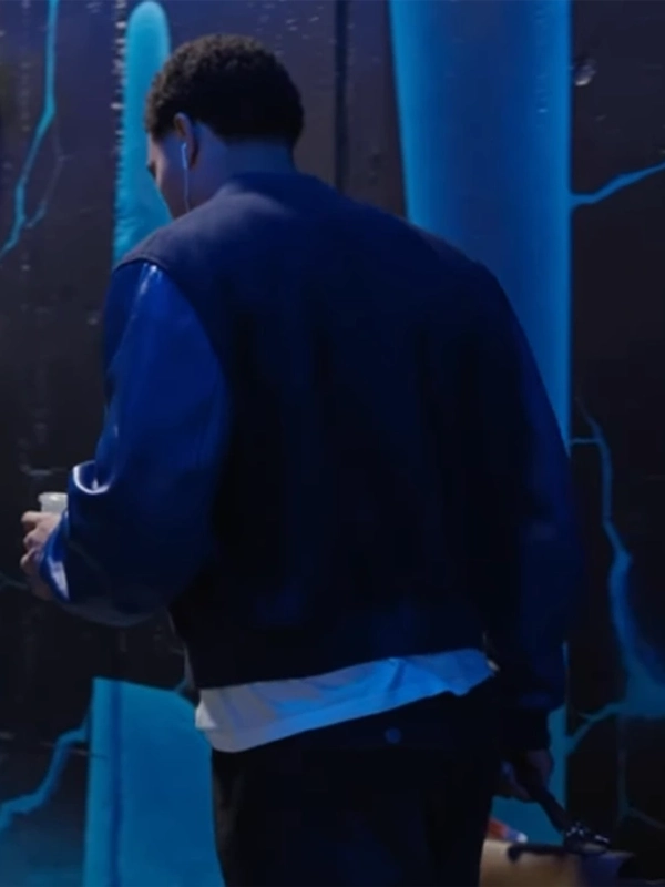 Caleb Williams Tunnel Blue Varsity Jacket For SAle