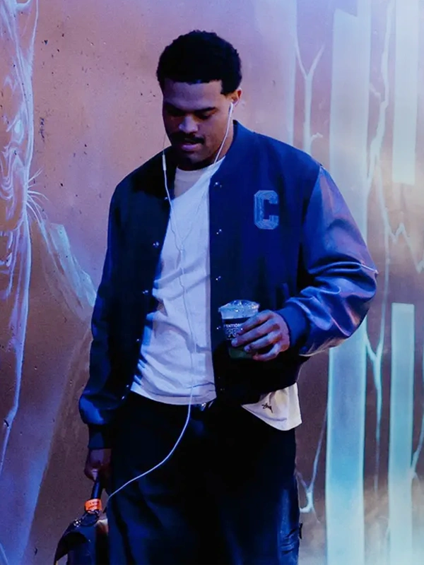 Caleb Williams Tunnel Blue Varsity Jacket