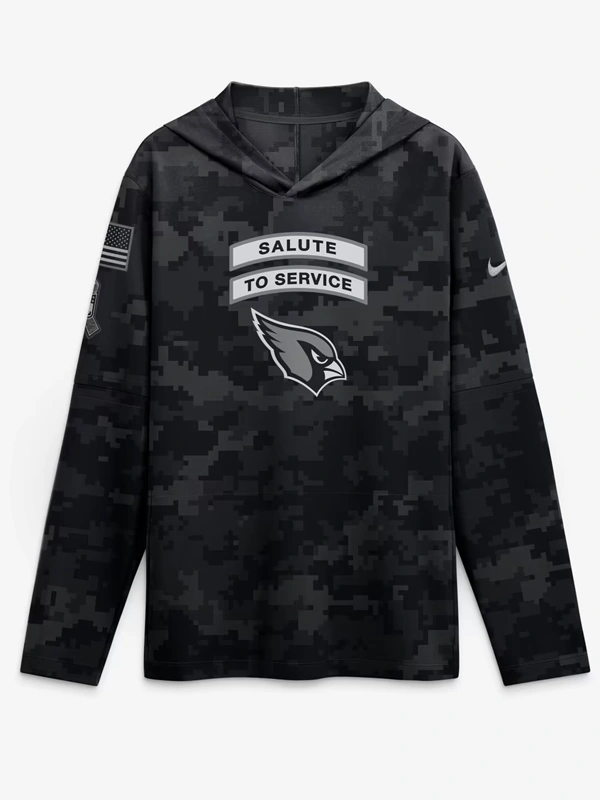 Cardinals 2026 Salute to Service Hooded Long Sleeve T-Shirt