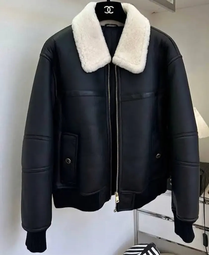 Chanel Shearling Leather Jacket (2)
